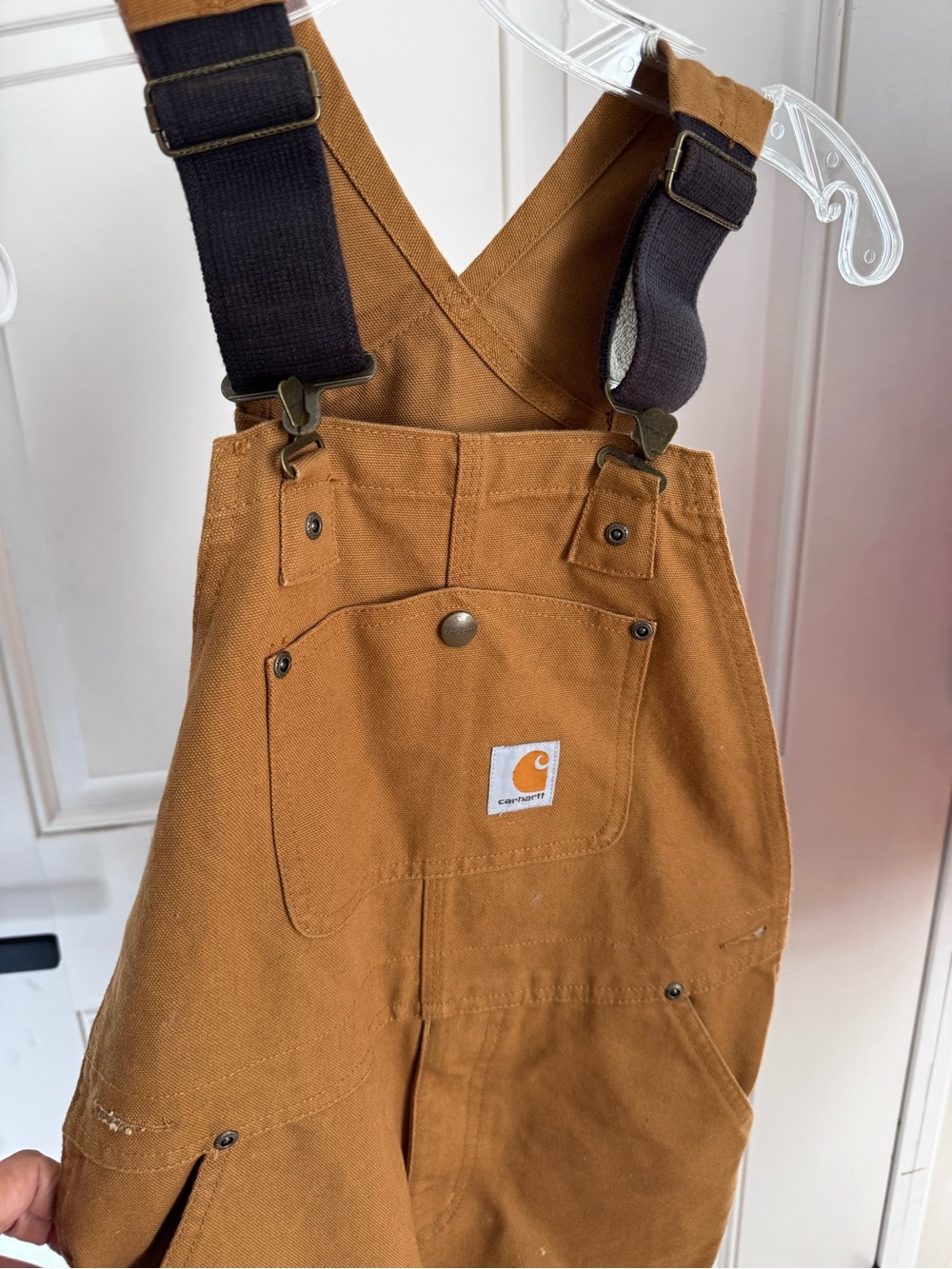 Carhartt Kids Tan Duck Canvas Bib Overalls
